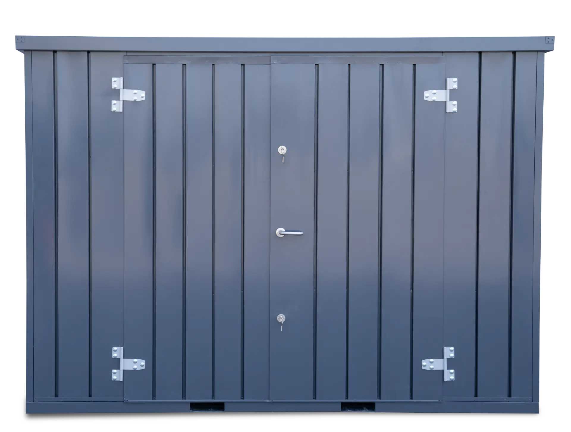 Longbox double doors with heavy-duty hinges